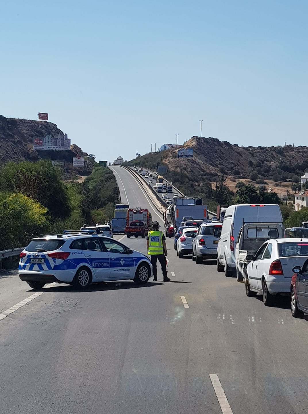 Τροχαίο ατύχημα στον αυτοκινητόδρομο Λεμεσού – Πάφου