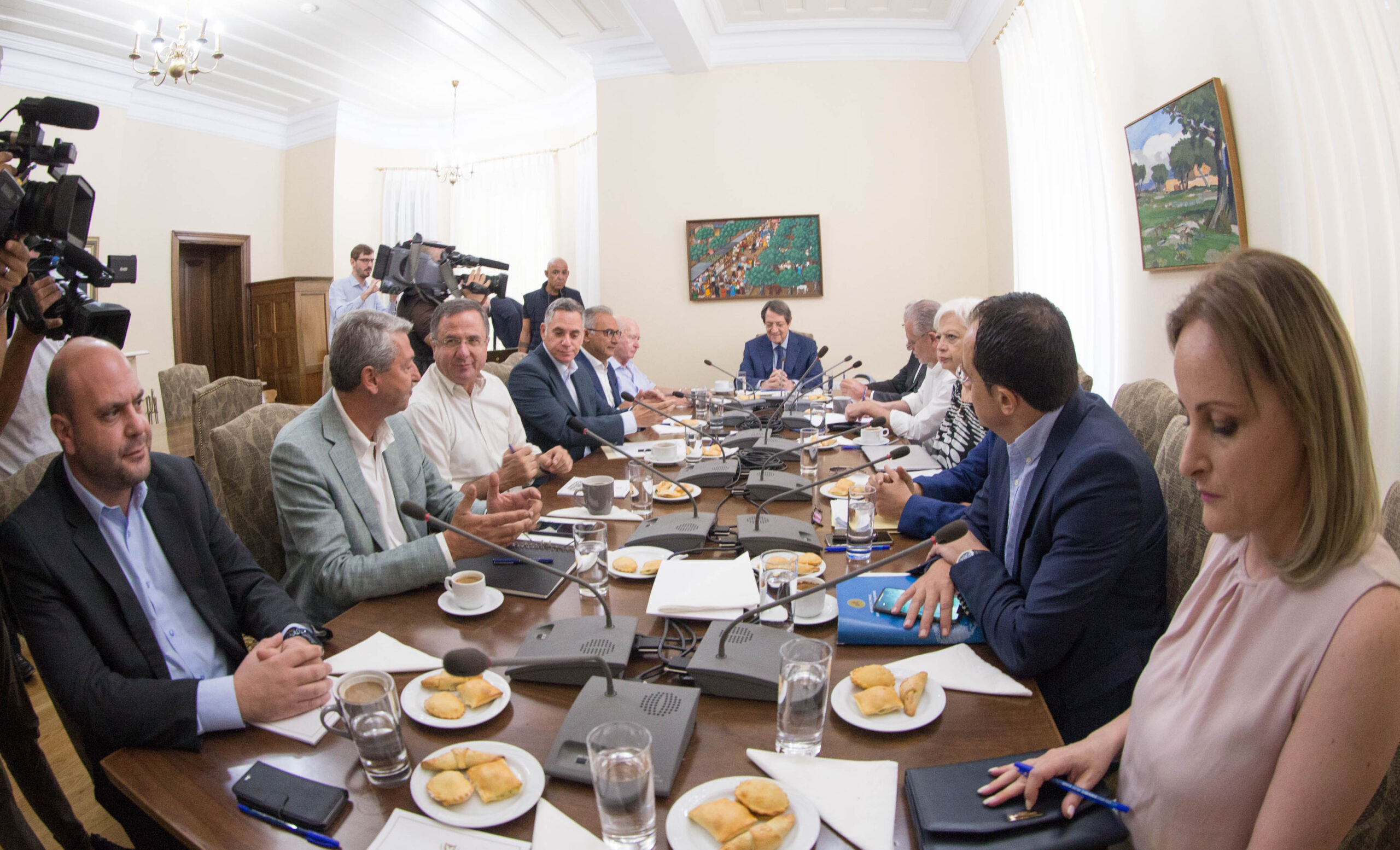 συνάντηση αρχηγών κόμματος 05 08 2019