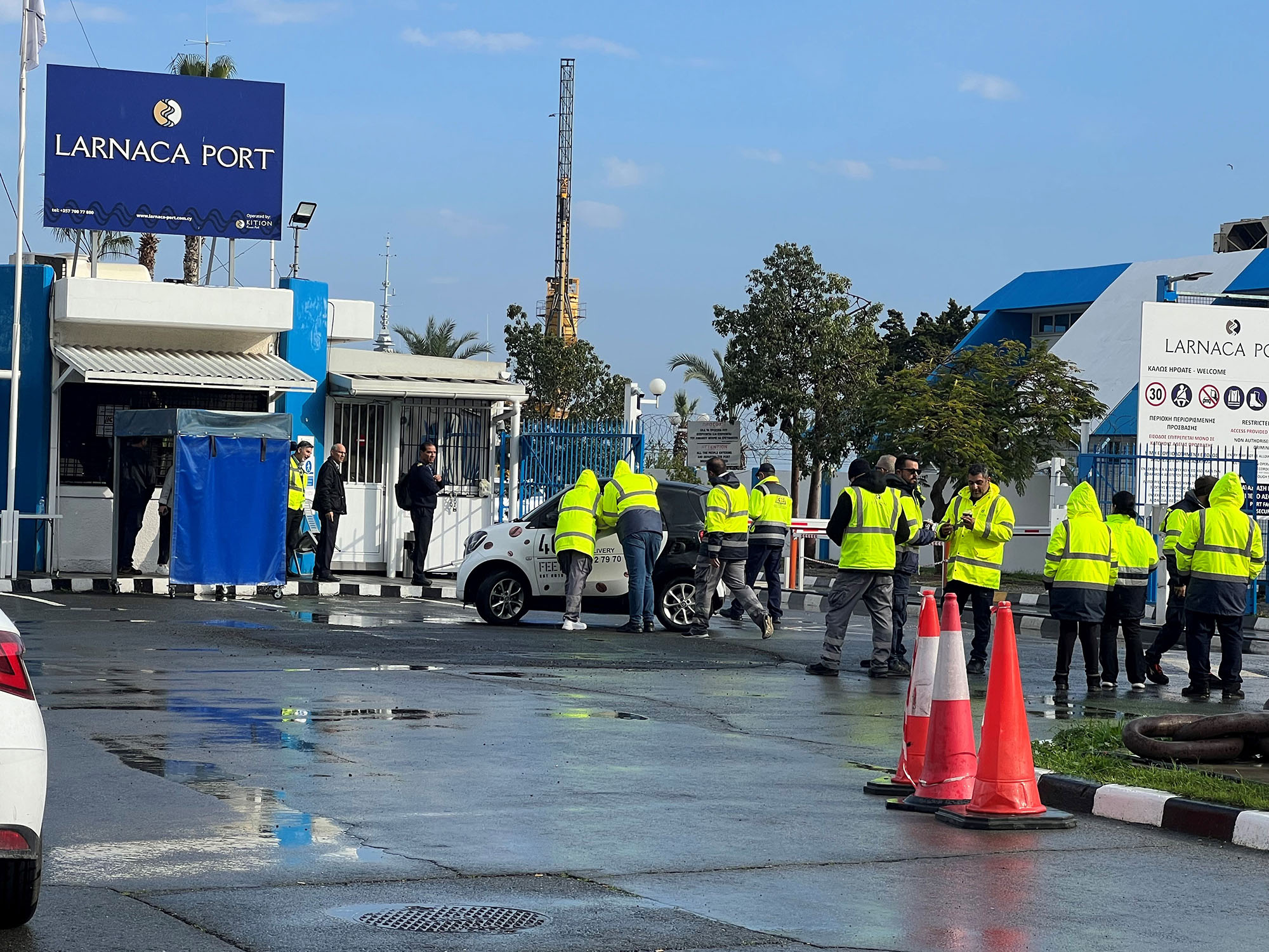 Διαμαρτυρία οδηγών φορτηγών στο λιμάνι Λάρνακας